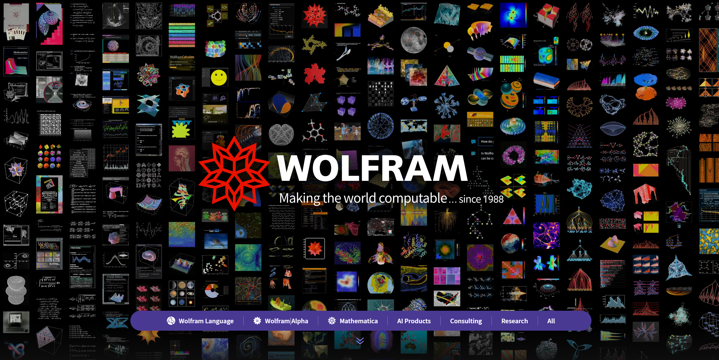 Wolfram homepage screenshot